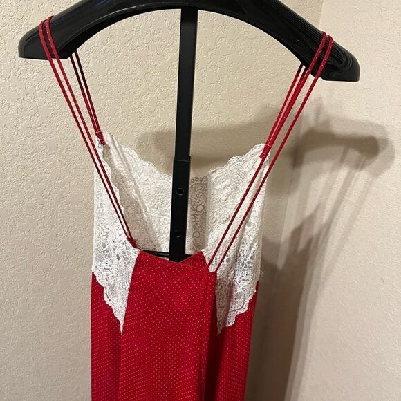 Lane Bryant Intimates red/white polka dot Vintage nightgown sz 18/20 - Picture 5 of 6